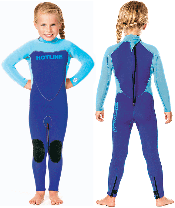 Toddler 5/3m Back Zip Wetsuit with Ankle Zippers -  Glacier / Royal