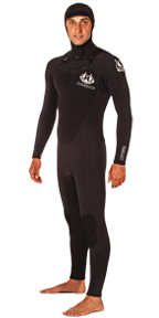 Mens Reflex 2.0 5/4mm Hooded Wetsuit - Black SOLD OUT