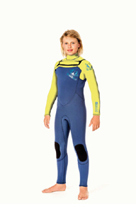 Junior Reflex Chest Zip 4/3mm Wetsuit Buttercup/Royal