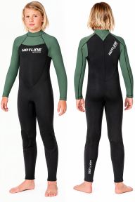Junior Phoenix Back Zip 5/3mm Wetsuit - Green