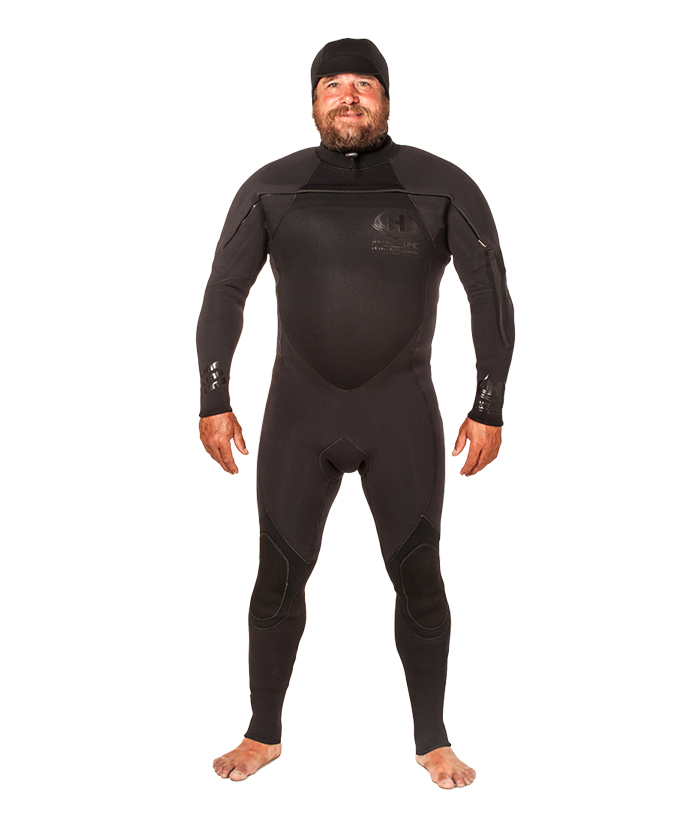 Picture 1 Close up view of Mens UHC 5/4mm Hooded Wetsuit Ultra Hot Combo 