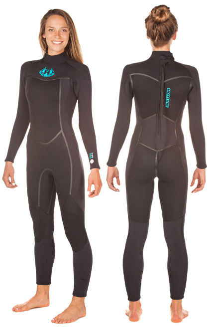 Womens 4/3mm Back Zip Wetsuit 